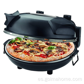 Máquina eléctrica profesional para hacer pizzas, placa de piedra especial para hornear, horno multifunción para pizza con corteza crujiente